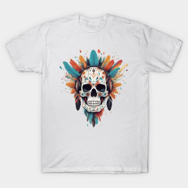 skull art design T-Shirt by designerhandsome